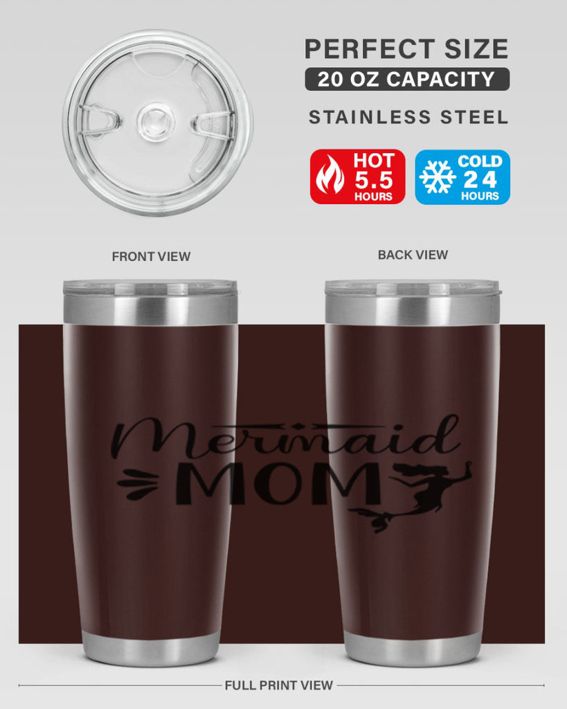 Mermaid Mom 372#- mermaid- Tumbler