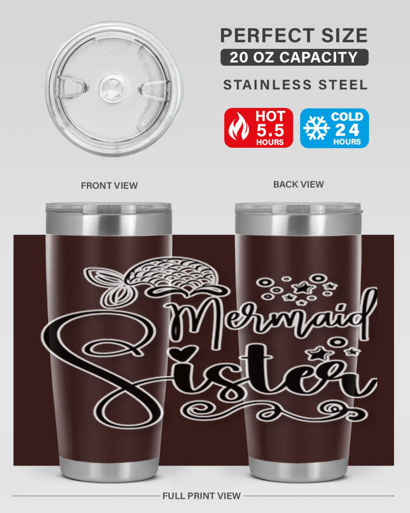 Mermaid Sister 441#- mermaid- Tumbler