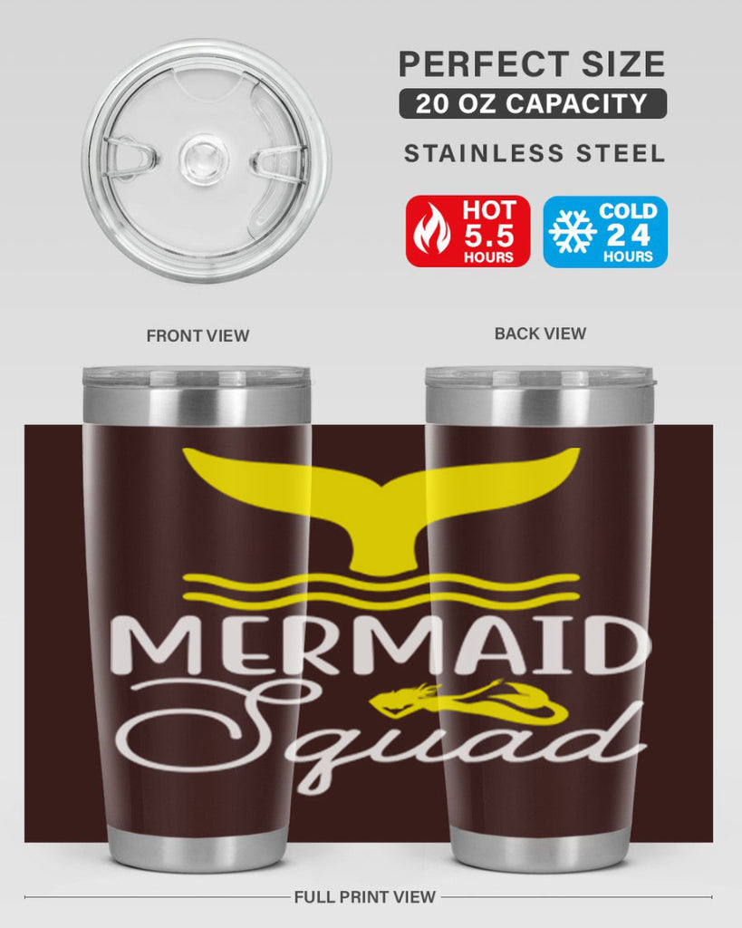 Mermaid Squad 380#- mermaid- Tumbler