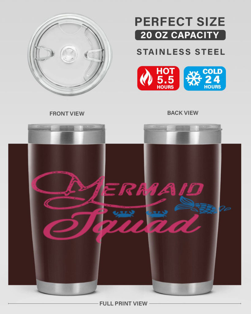 Mermaid Squad 383#- mermaid- Tumbler