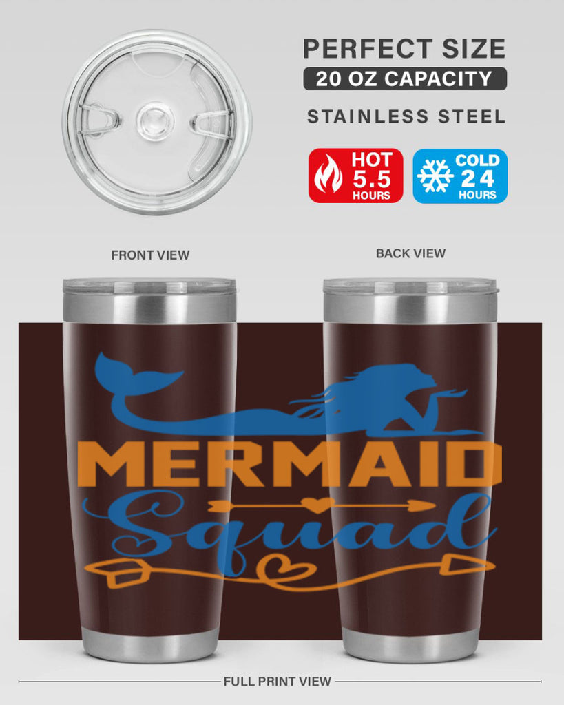 Mermaid Squad 385#- mermaid- Tumbler