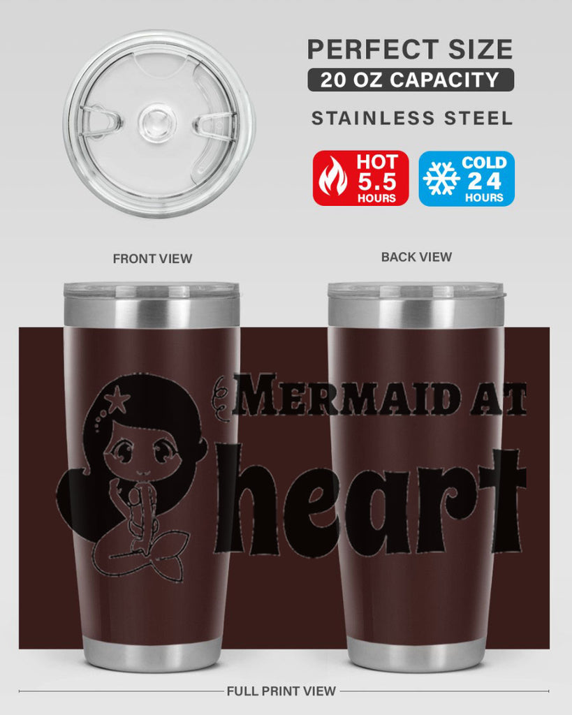 Mermaid at heart 393#- mermaid- Tumbler