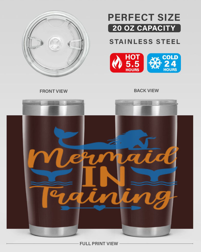 Mermaid in Training 367#- mermaid- Tumbler