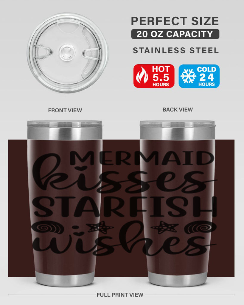 Mermaid kisses starfish wishes 426#- mermaid- Tumbler