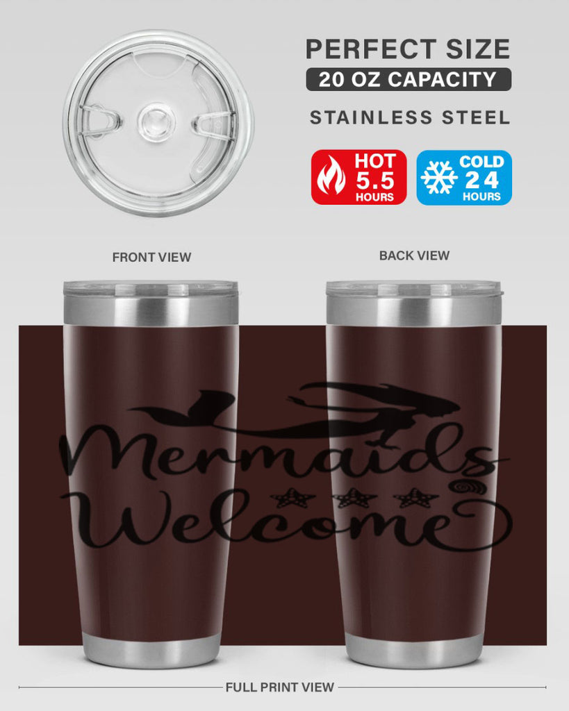 Mermaids welcome design 501#- mermaid- Tumbler