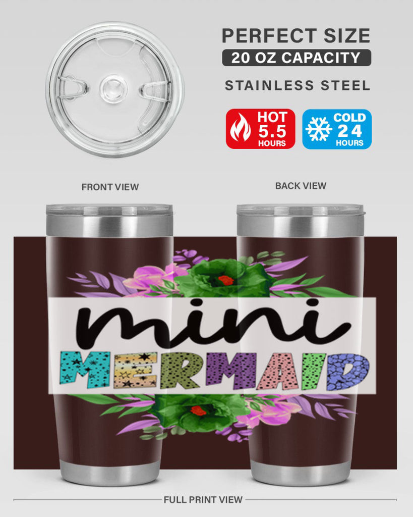 Mini Mermaid 505#- mermaid- Tumbler