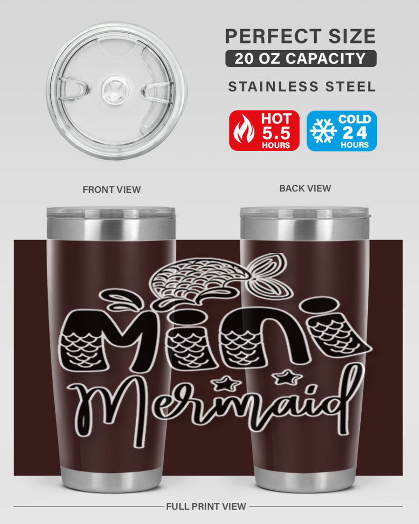 Mini Mermaid 508#- mermaid- Tumbler