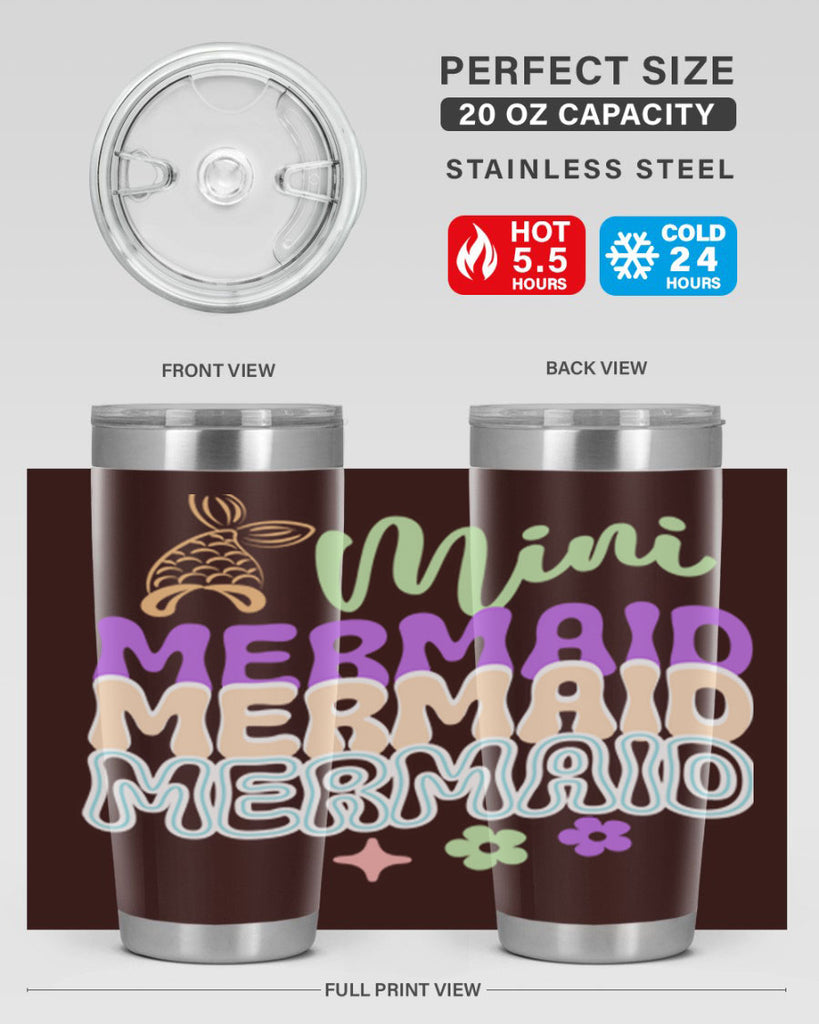 Mini Mermaid 509#- mermaid- Tumbler