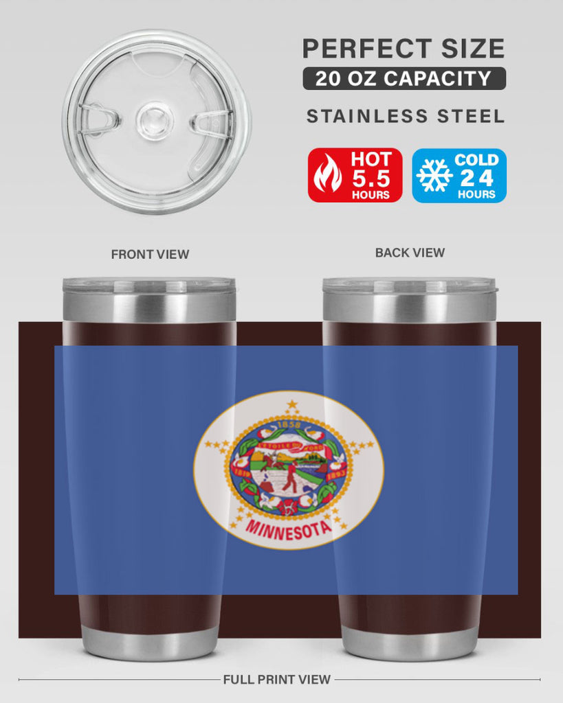 Minnesota 29#- Us Flags- Tumbler