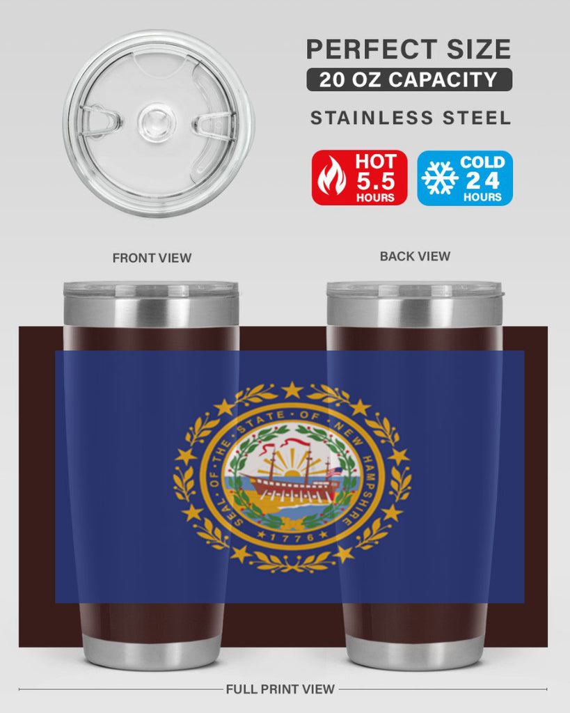 New Hampshire 23#- Us Flags- Tumbler