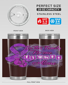 No One Figh Alone AlzheimerS Awareness 200#- alzheimers- Tumbler