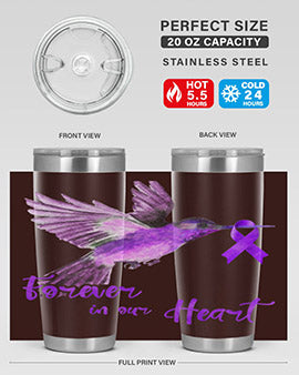 No One Figh Alone Ribbon Alzheimer 201#- alzheimers- Tumbler