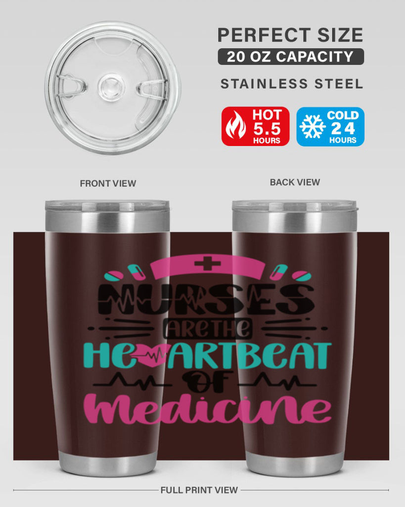 Nurses Are The Heartbeat Style Style 90#- nurse- tumbler