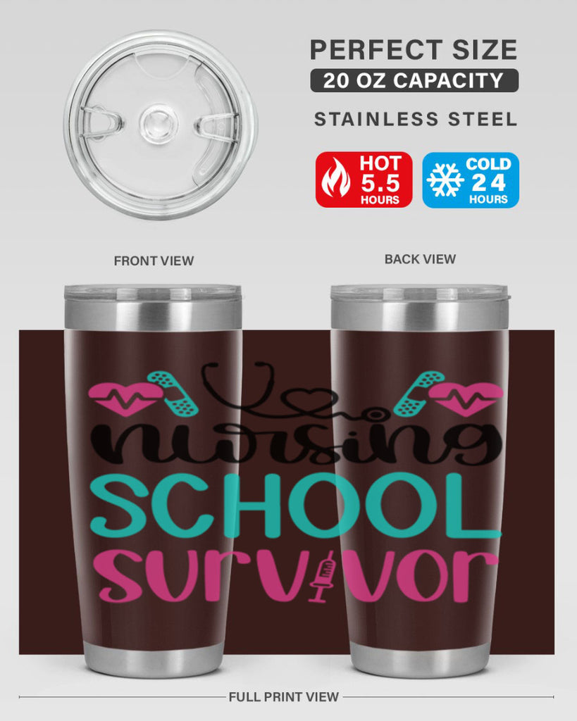 Nursing School Survivor Style Style 63#- nurse- tumbler