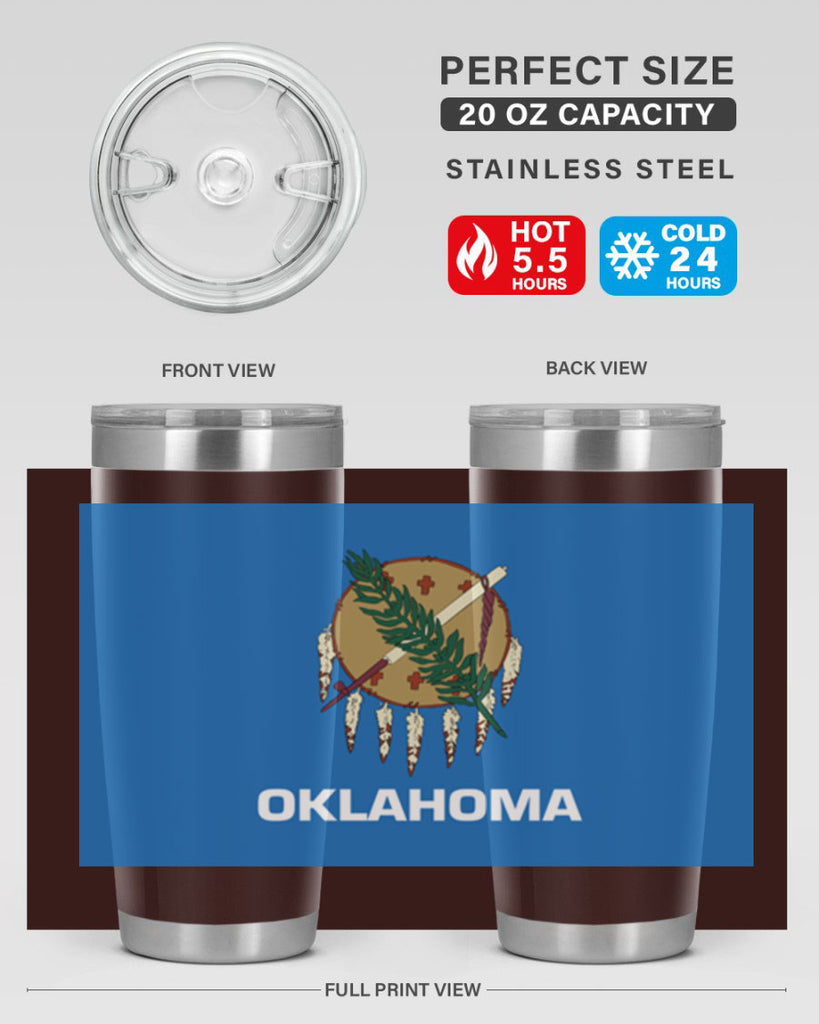 Oklahoma 16#- Us Flags- Tumbler