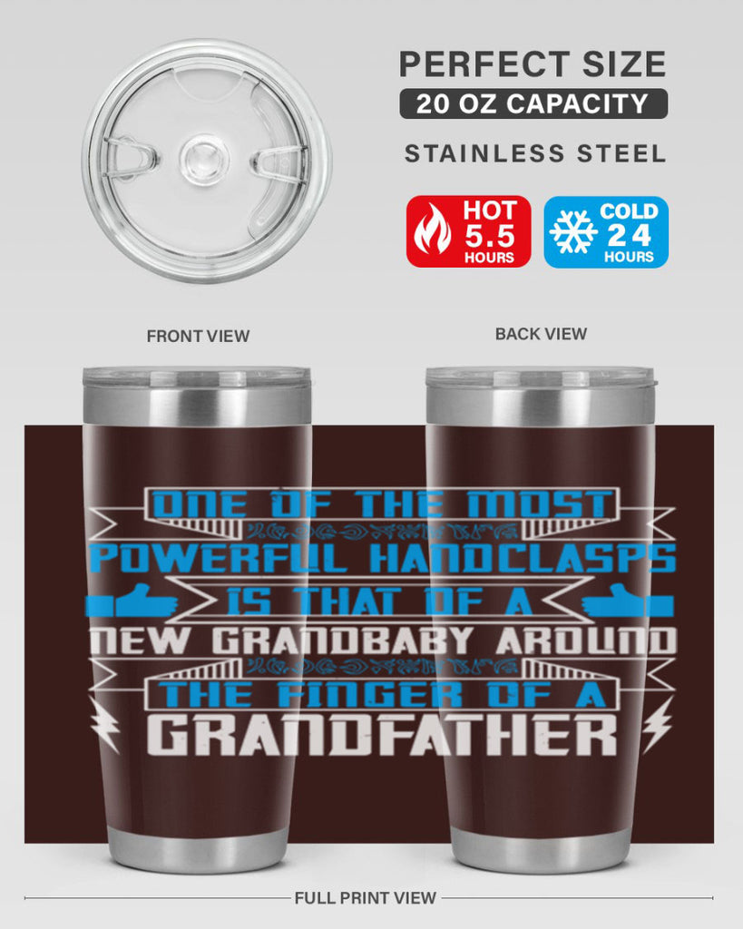 One of the most powerful handclasps is that of a new grandbaby 71#- grandpa - papa- Tumbler