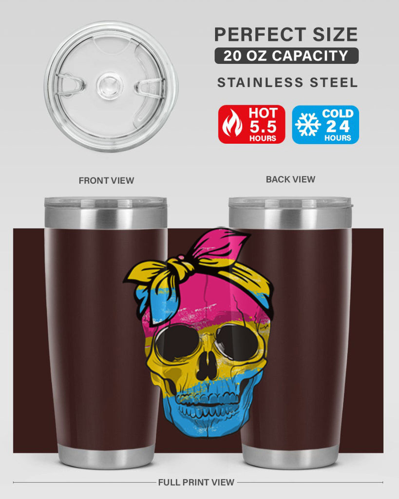 Pansexual Lgbtq Skull Gay Pride Png 30#- lgbt- Tumbler