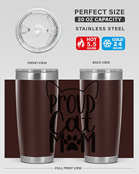 Pround Cat Mom Style 103#- cat- Tumbler