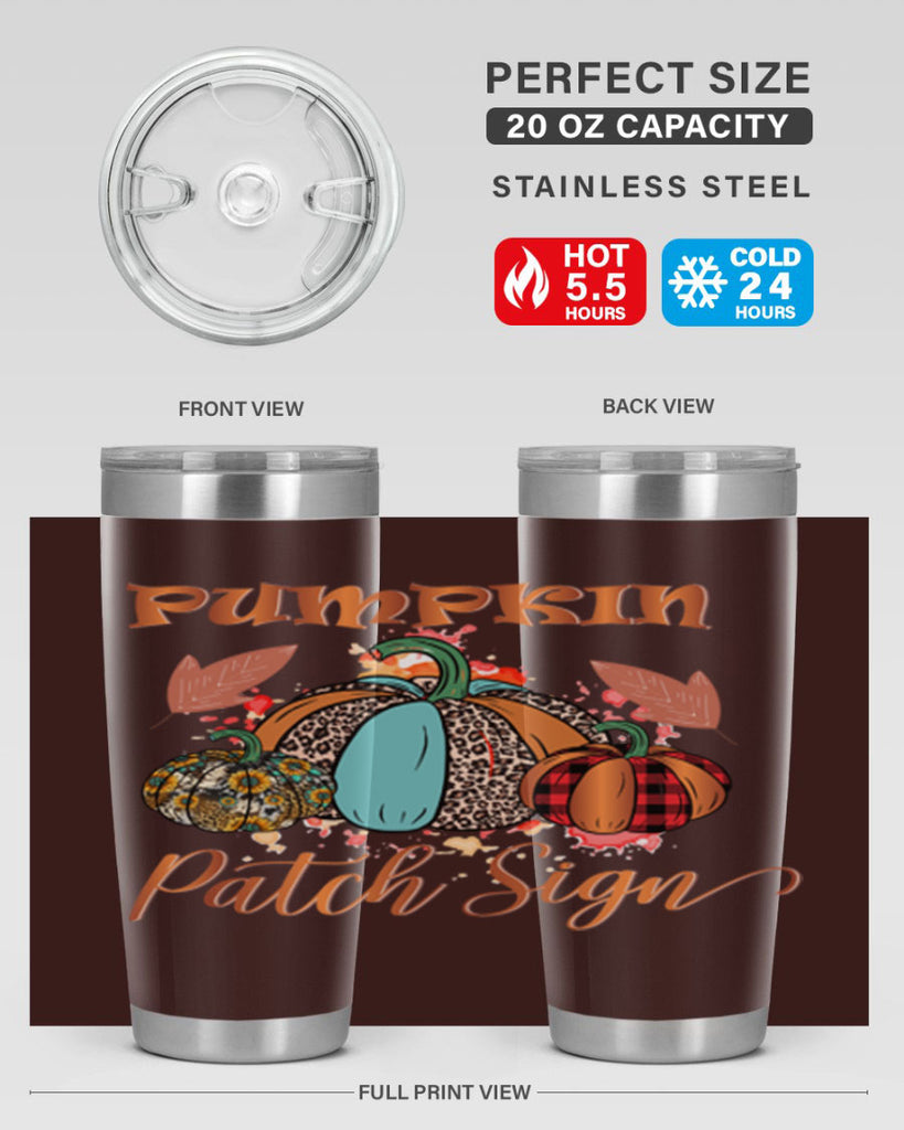 Pumpkin Patch Sign 530#- fall- Tumbler