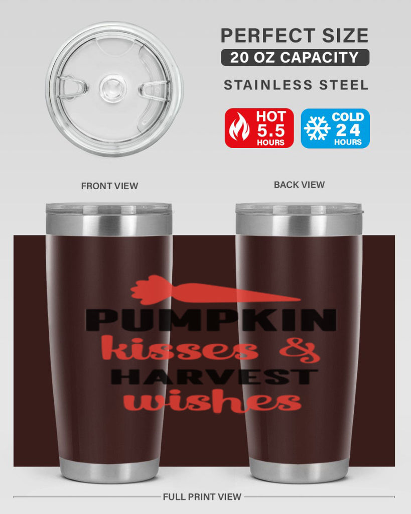 Pumpkin kisses harvest wishes 524#- fall- Tumbler