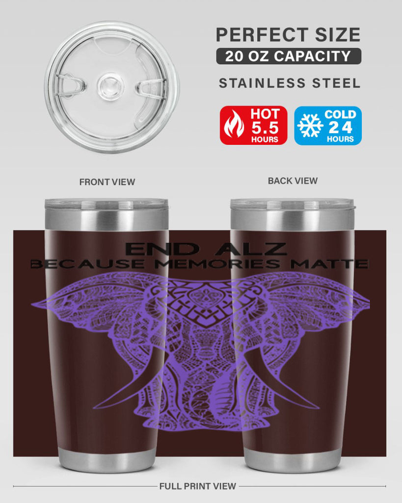 Purple Elephant Alzheimer Awareness 212#- alzheimers- Cotton Tank