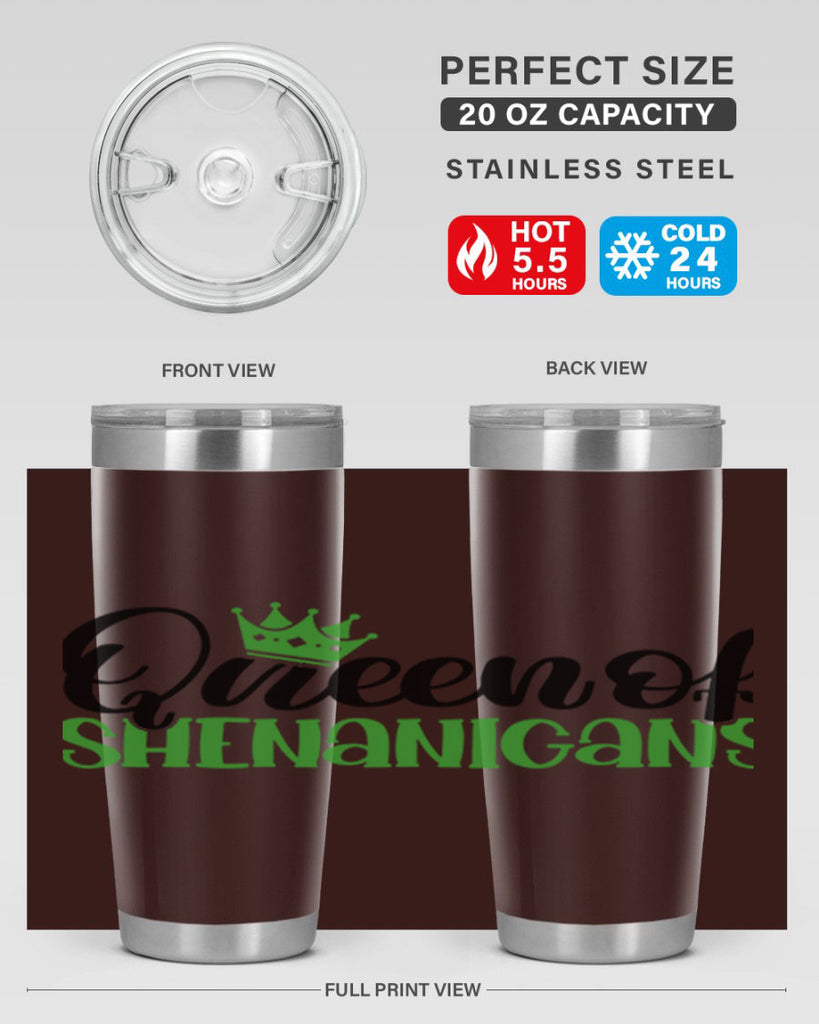 Queen Of Shenanigans Style 36#- St Patricks Day- Tumbler