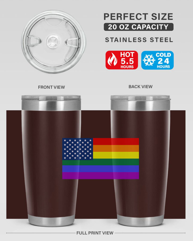 Rainbow american flag 11#- lgbt- Tumbler