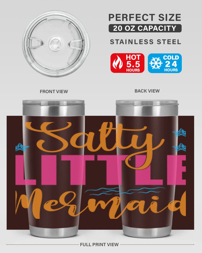 Salty Little Mermaid Design 574#- mermaid- Tumbler