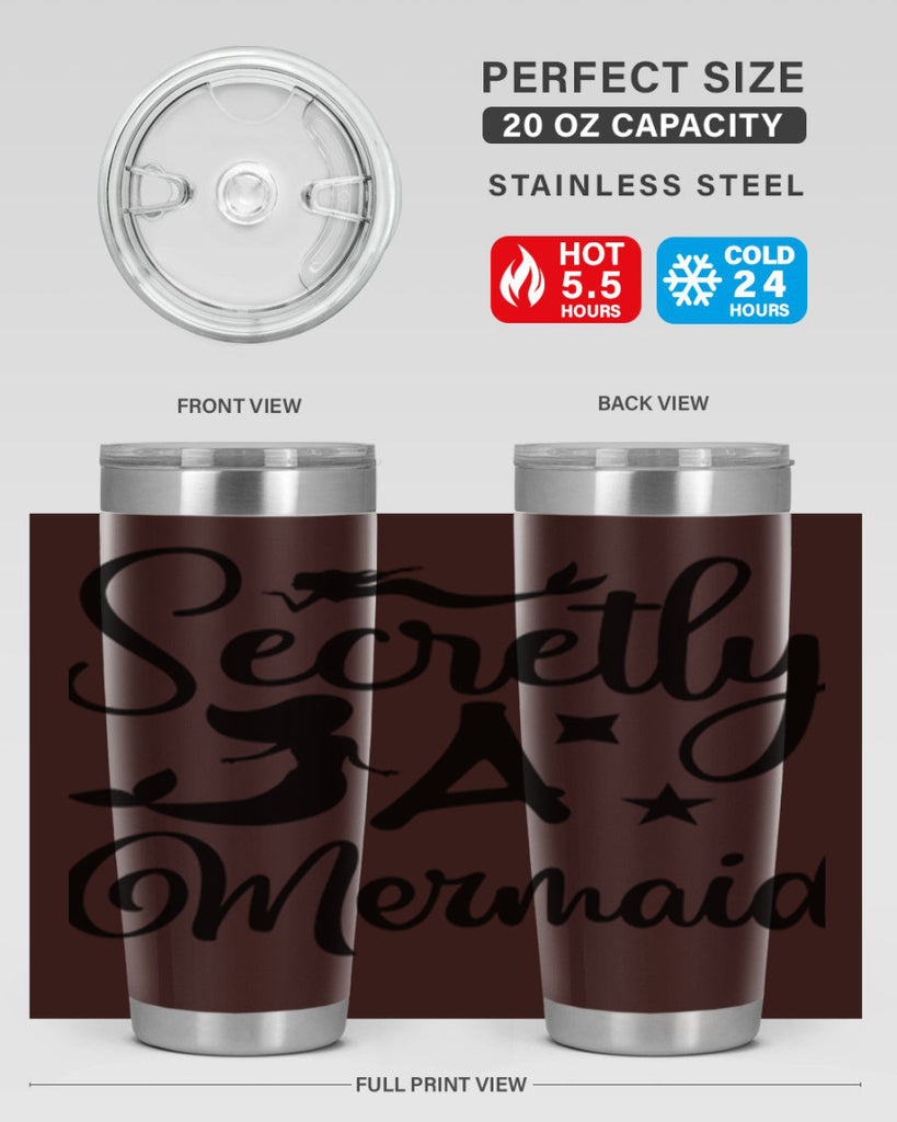 Secretly a mermaid 580#- mermaid- Tumbler