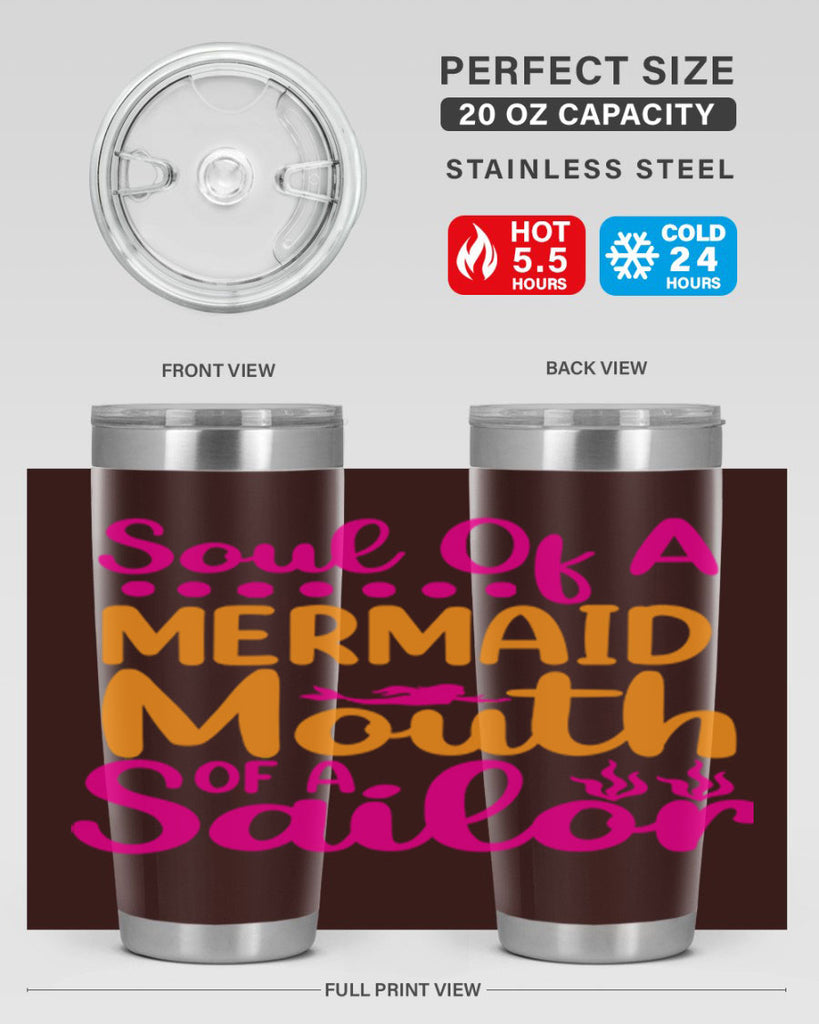 Soul Of A Mermaid Mouth Of A Sailor 619#- mermaid- Tumbler