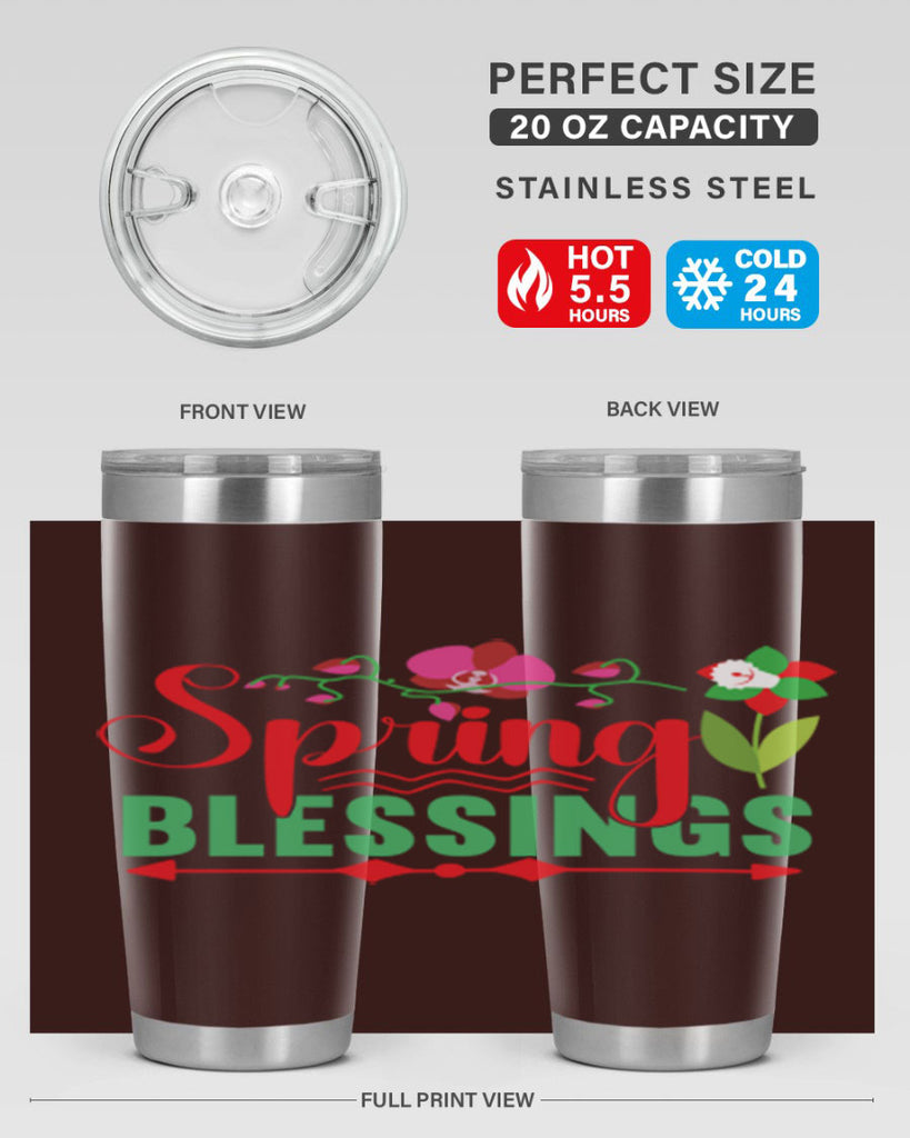 Spring Blessings 418#- spring- Tumbler
