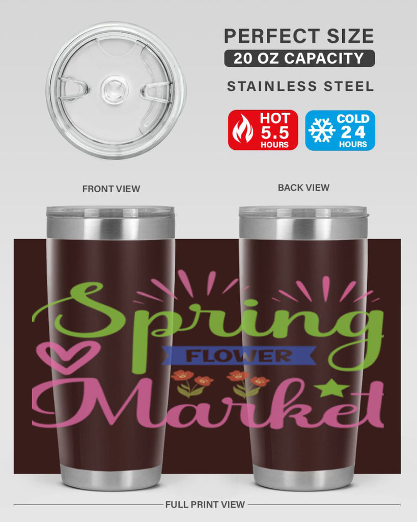 Spring Flower Market  487#- spring- Tumbler
