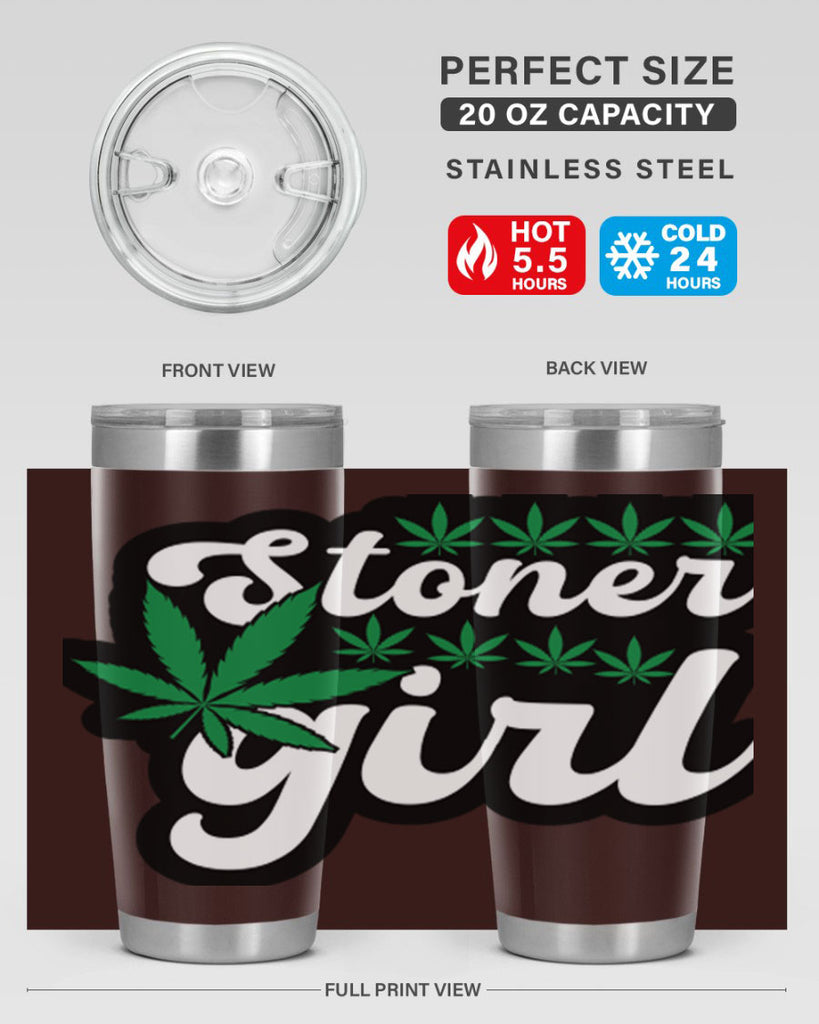 Stoner girl 263#- marijuana- Tumbler