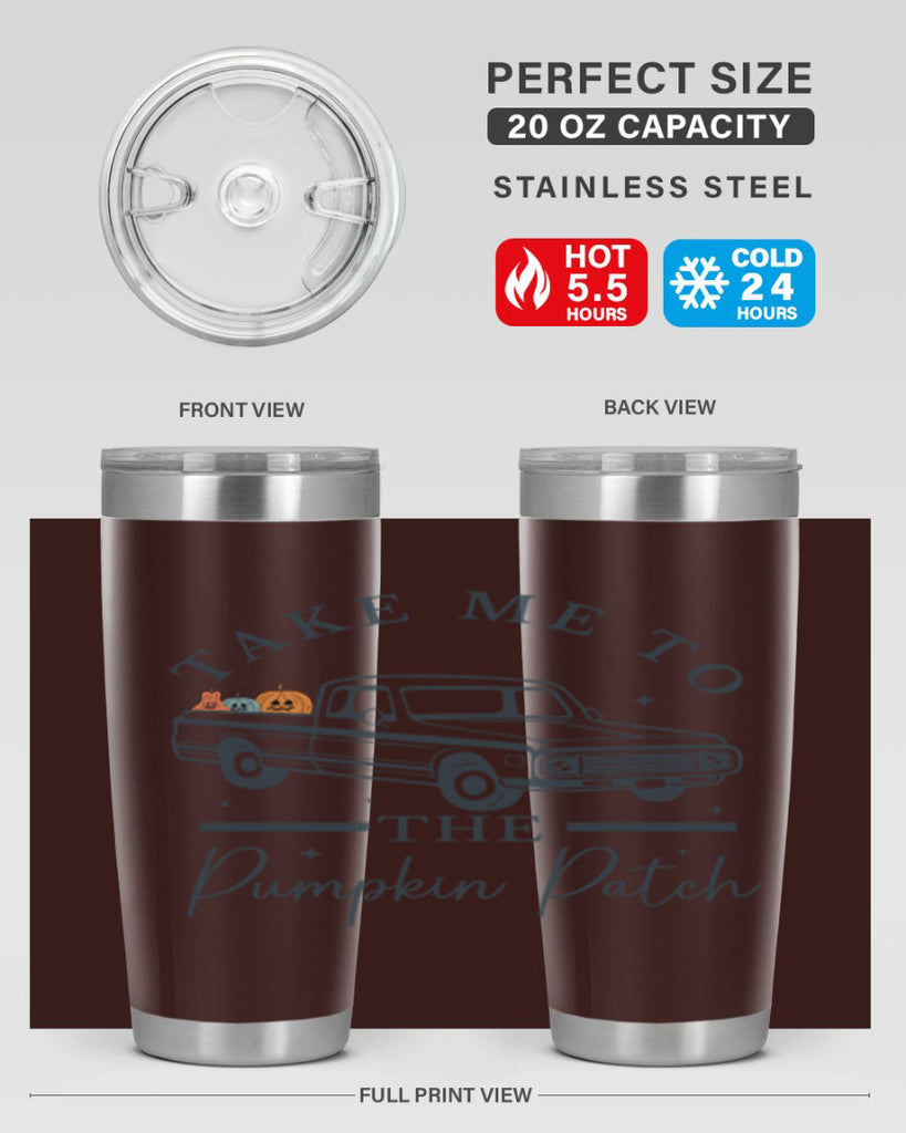 Take Me To The Pumpkin Patch 593#- fall- Tumbler
