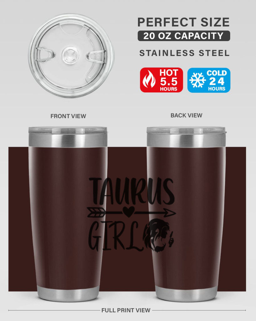 Taurus girl 498#- zodiac- Tumbler