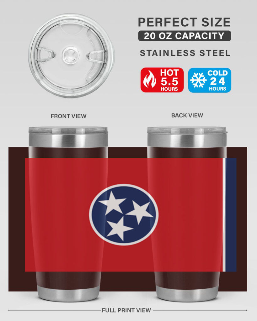 Tennessee 10#- Us Flags- Tumbler