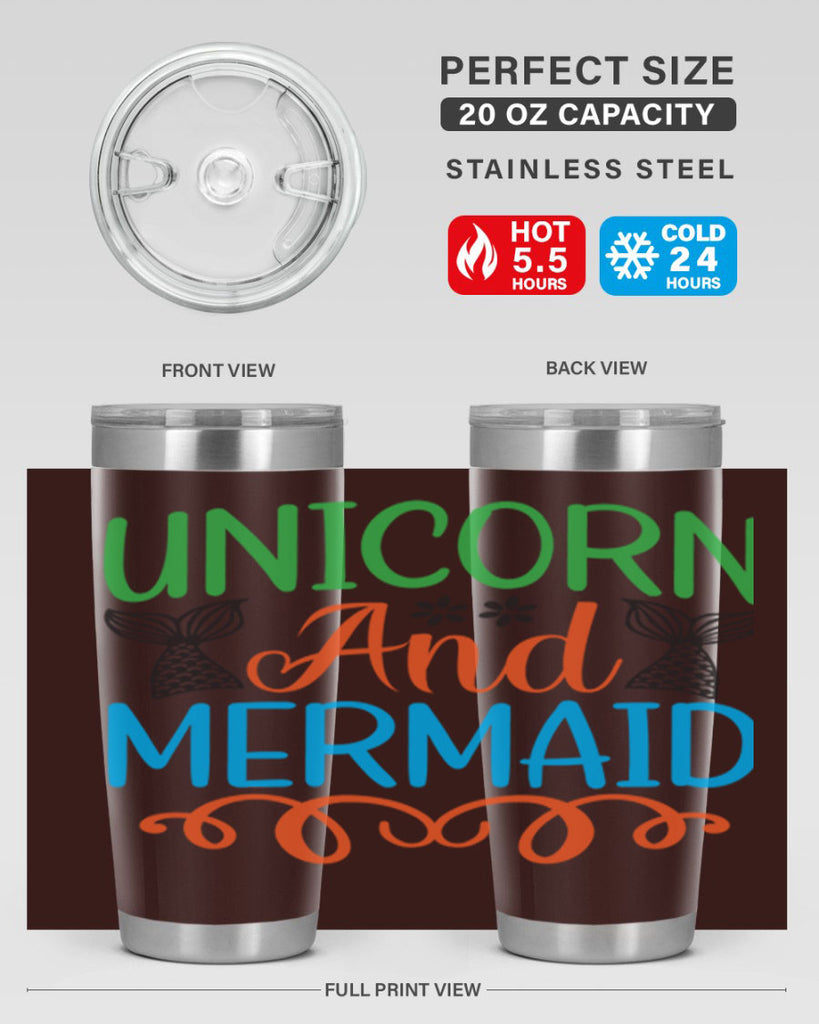 Unicorn And Mermaid 659#- mermaid- Tumbler