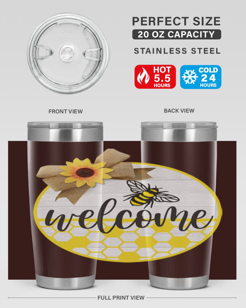 Welcome Bee and hive Mockup566#- spring- Tumbler
