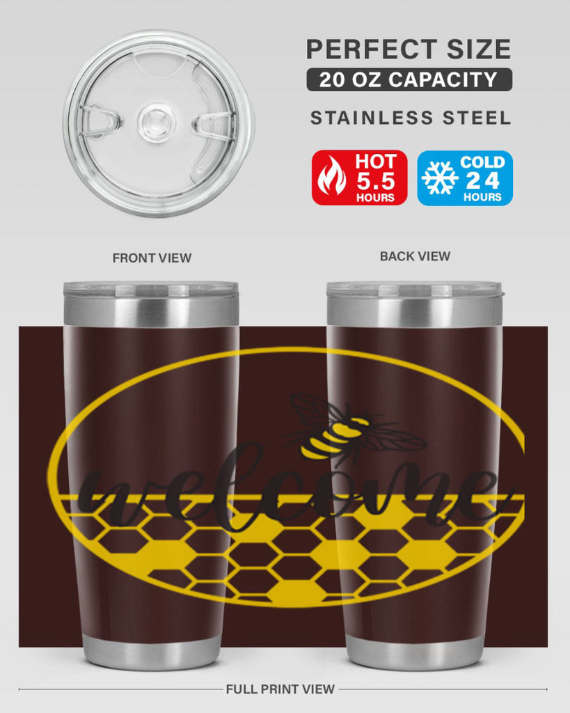 Welcome Bee and hive567#- spring- Tumbler