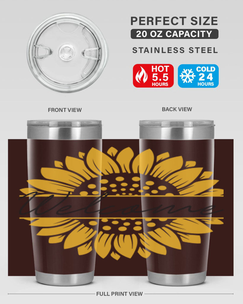 Welcome Sunflower585#- spring- Tumbler