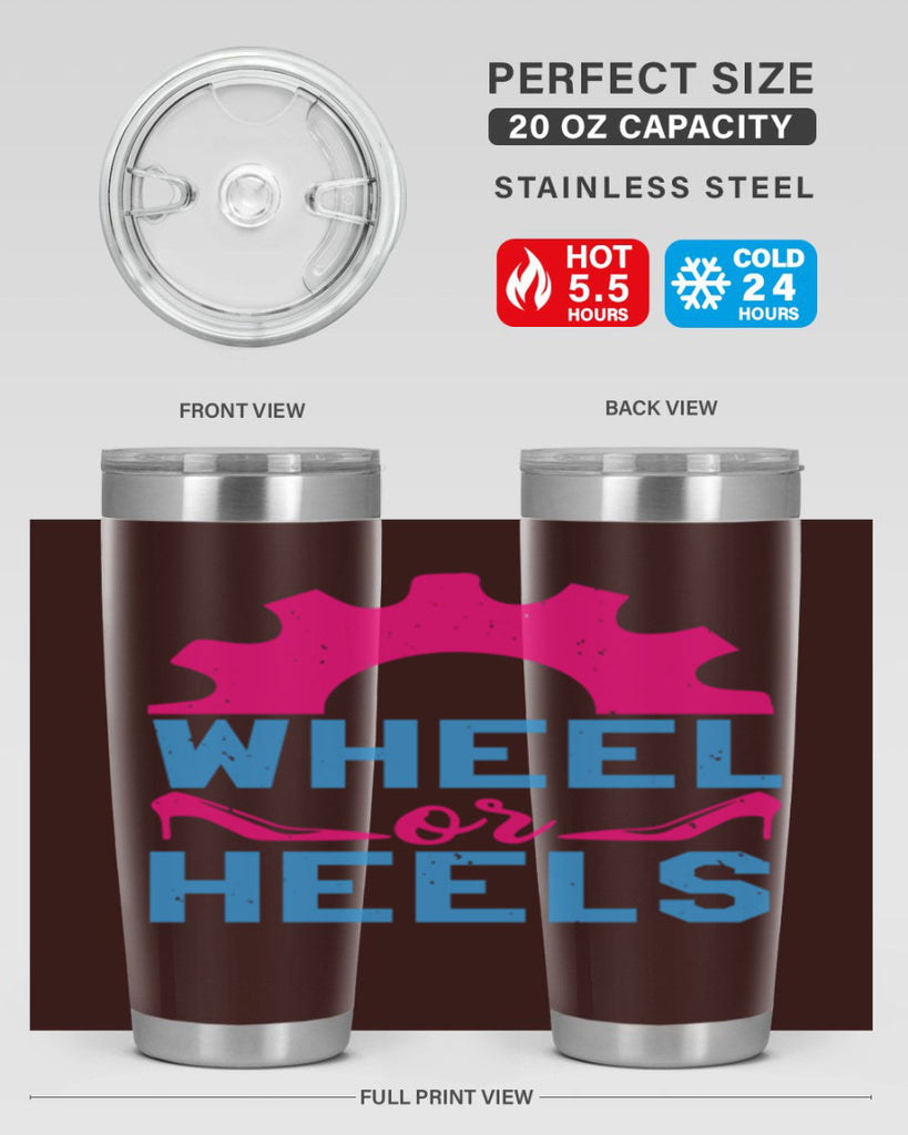 Wheel or Heels Style 8#- baby shower- tumbler