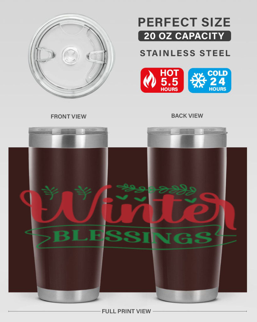 Winter Blessings 494#- winter- Tumbler