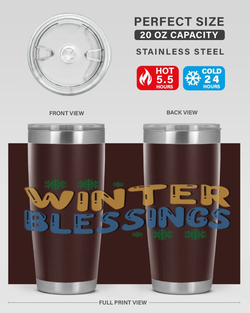 Winter Blessings 547#- winter- Tumbler