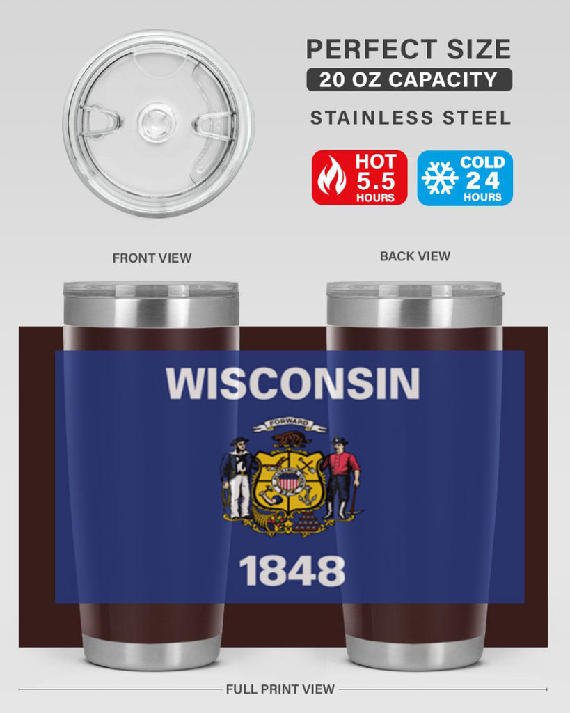 Wisconsin 2#- stateflags- Tumbler