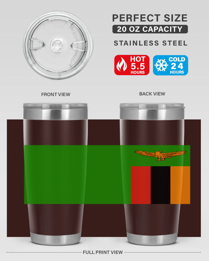 Zambia 2#- world flags- Tumbler