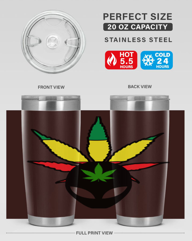 alien cannabis 10#- marijuana- Tumbler