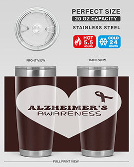 alzheimers awareness style 60#- alzheimers- Tumbler