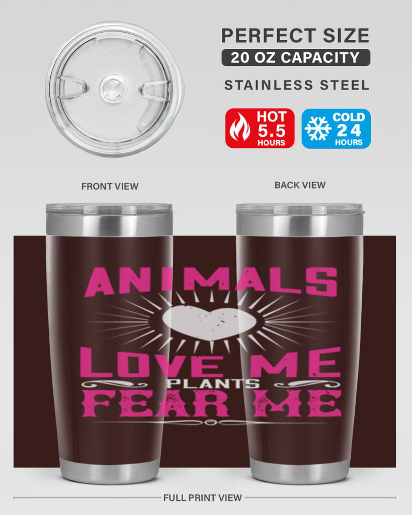 animals love me 102#- vegan- Tumbler