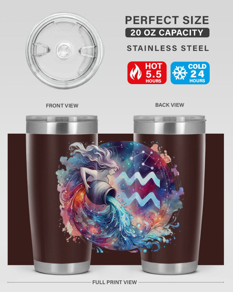 aquarius 90#- zodiac- Tumbler