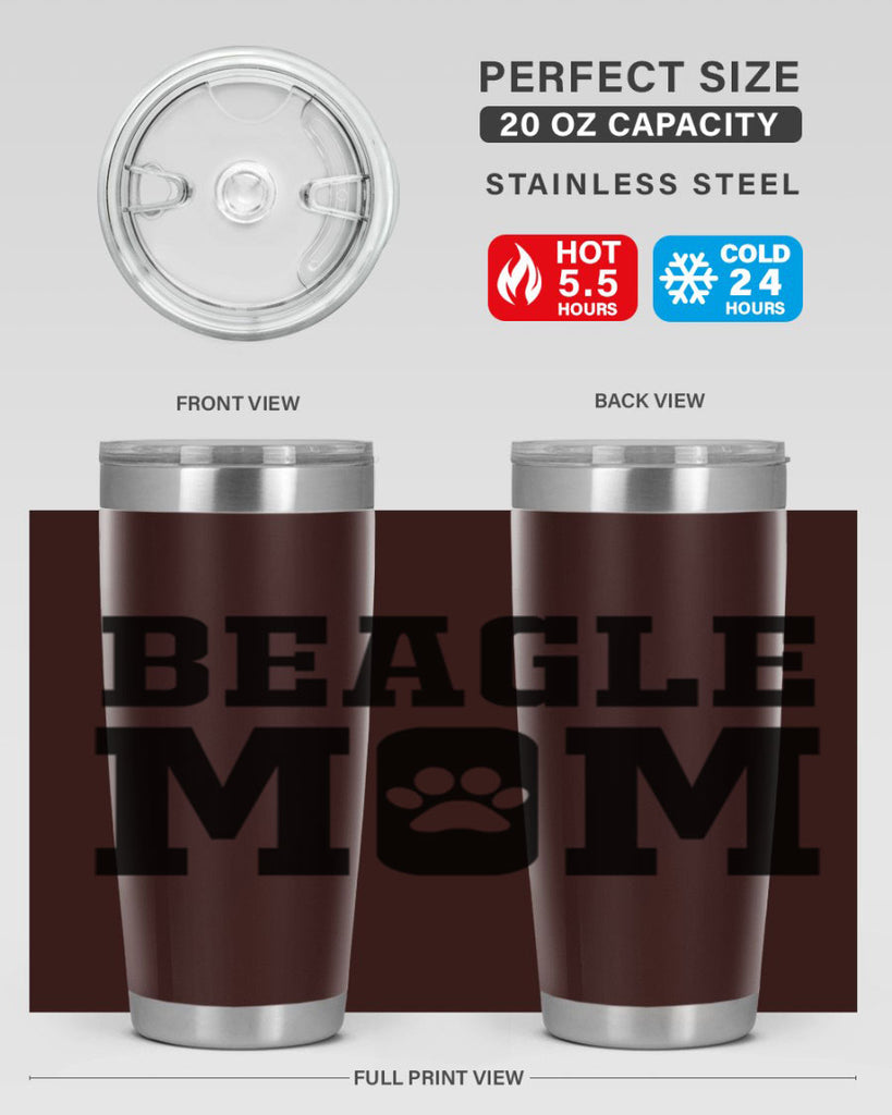 beagle mom 215#- mom- Tumbler